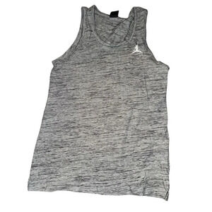 Jordan Men's Sleeveless Tank Top Gray M Gym Training Air Jordan Logo
